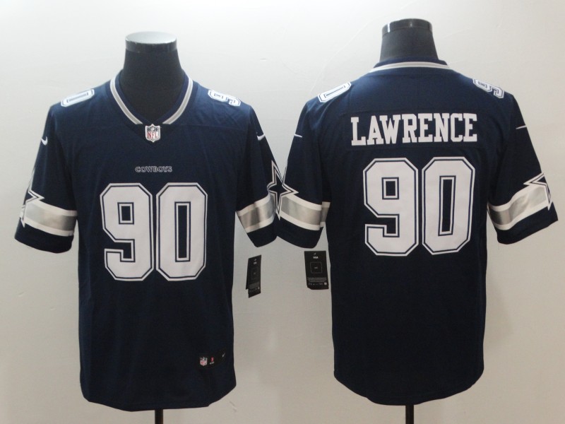 Men's Dallas Cowboys DeMarcus Lawrence #90 Navy Jersey